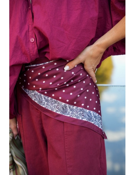 Foulard Imprimé Bandana Rouge ANZIO Noho - 2 | Accueil