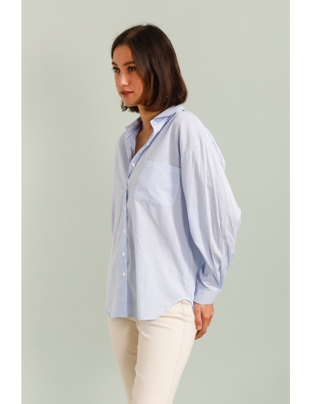 Chemisier Rayer Ciel ANSEL Noho - 1 | Accueil