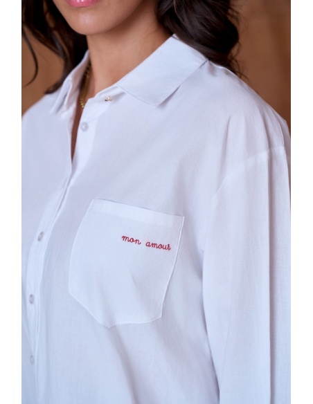 Chemise Amour Blanc RITA Noho - 2 | Accueil