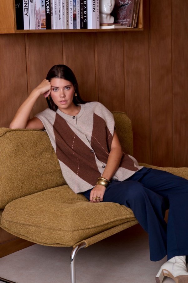 Gilet Motif Beige ORPHÉE Noho - 1 | Accueil 2