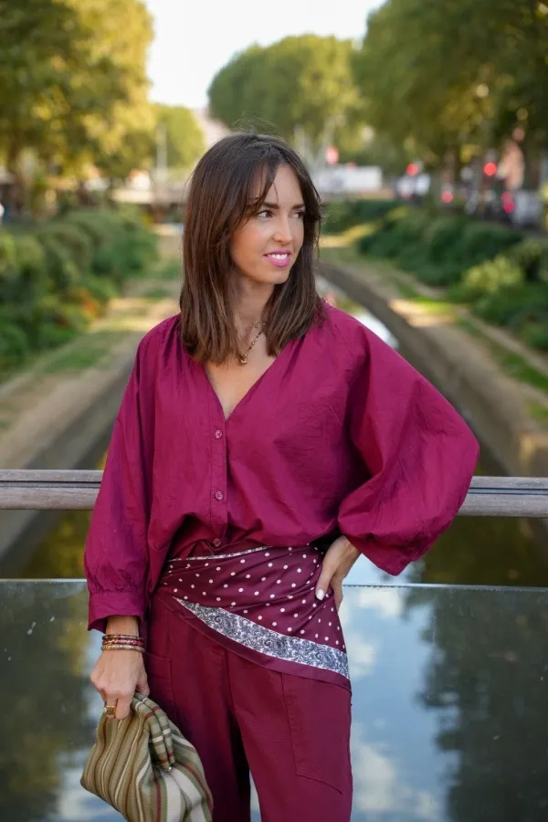 Chemisier Bordeaux ELOISE Noho - 1 | Accueil