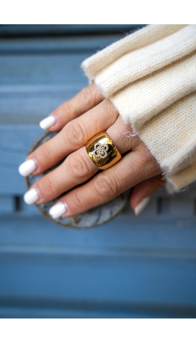 Bague Fleurs Doré PERRY Noho - 1 | Accueil