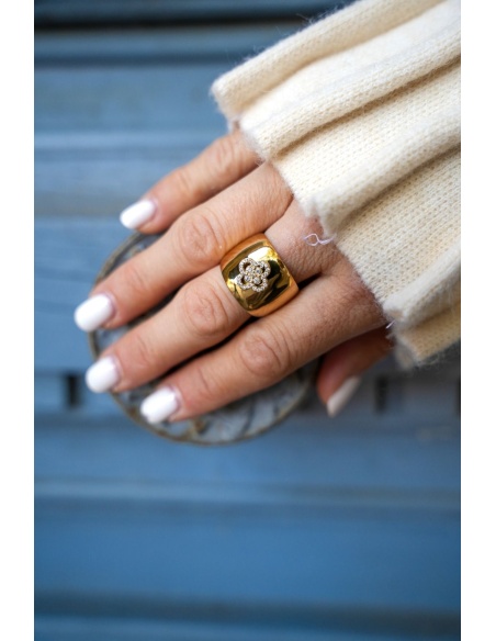 Bague Fleurs Doré PERRY Noho - 1 | Accueil