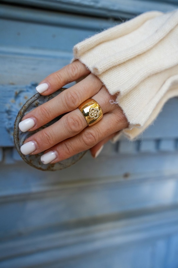 Bague Fleurs Doré PERRY Noho - 2 | Accueil