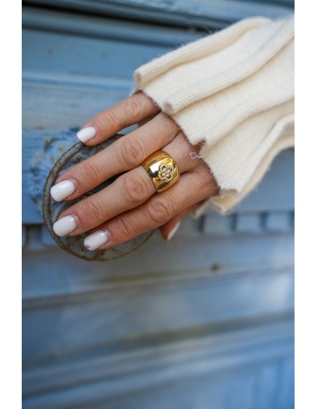 Bague Fleurs Doré PERRY Noho - 2 | Accueil