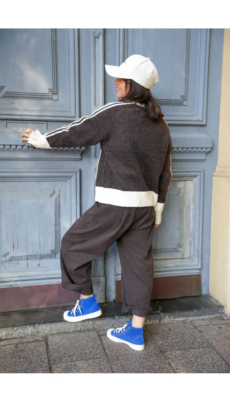Pantalon Baggy Choco BOSTON Noho - 2 | Accueil