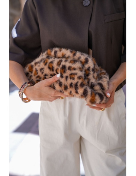 Pochette Léopard Fourrure RWANDA Noho - 1 | Accueil