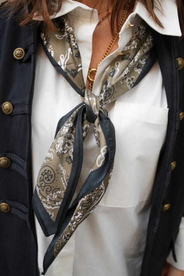 Foulard Imprimé Bandana Marron ANZIO Noho - 1 | Willkommen