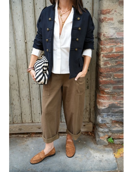 Pantalon Baggy Kaki BOSTON Noho - 4 | Accueil