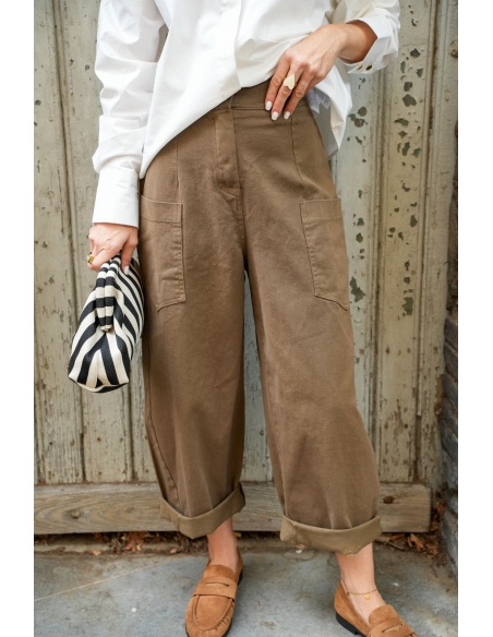 Pantalon Baggy Kaki BOSTON Noho - 2 | Accueil