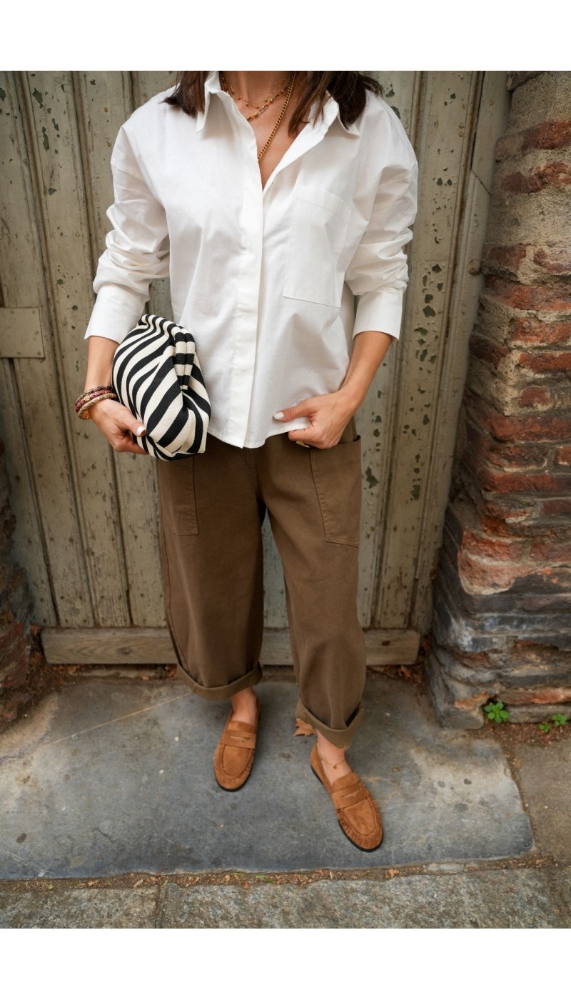 Pantalon Baggy Kaki BOSTON Noho - 5 | Accueil
