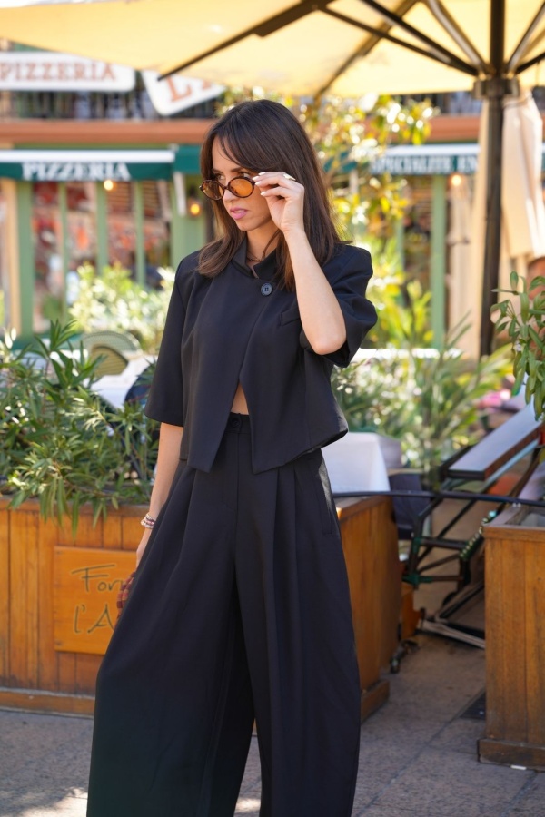 Veste Courte Fermeture Croisée Noire BROADWAY Noho - 1 | Accueil
