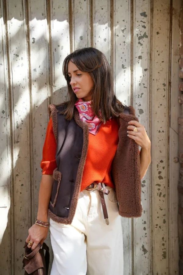 Gilet Sans Manche Choco VMLINA Vero Moda - 1 | HAUTS 2