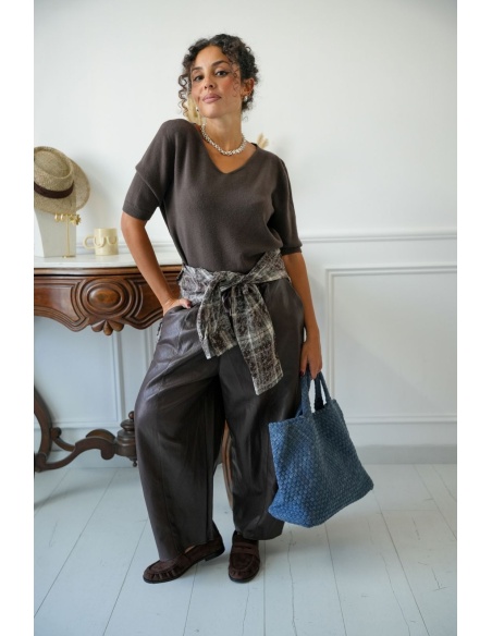 Chemisier Strass Choco Carreaux TAPLOW Noho - 4 | Bem-vindo