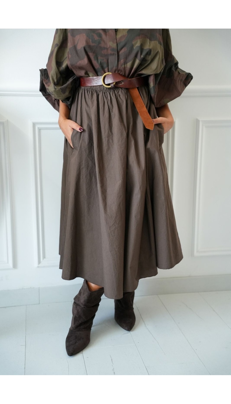 Jupe Longue Marron Johanna ESTRELLA Johanna - 2 | Accueil