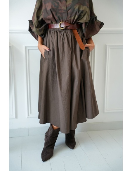 Jupe Longue Marron Johanna ESTRELLA Johanna - 2 | Accueil