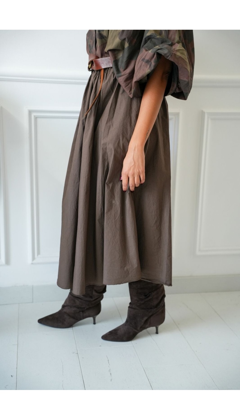 Jupe Longue Marron Johanna ESTRELLA Johanna - 4 | Accueil