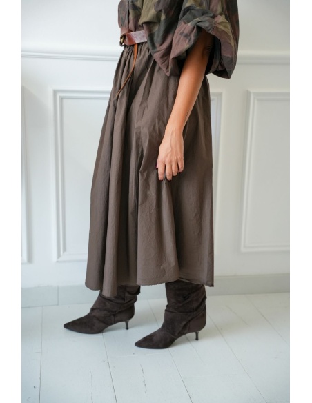 Jupe Longue Marron Johanna ESTRELLA Johanna - 4 | Accueil
