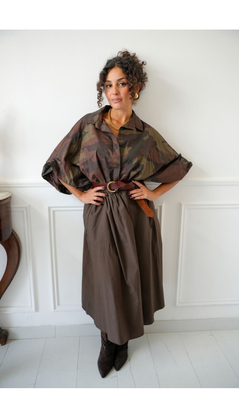 Jupe Longue Marron Johanna ESTRELLA Johanna - 5 | Accueil