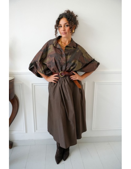 Jupe Longue Marron Johanna ESTRELLA Johanna - 5 | Accueil