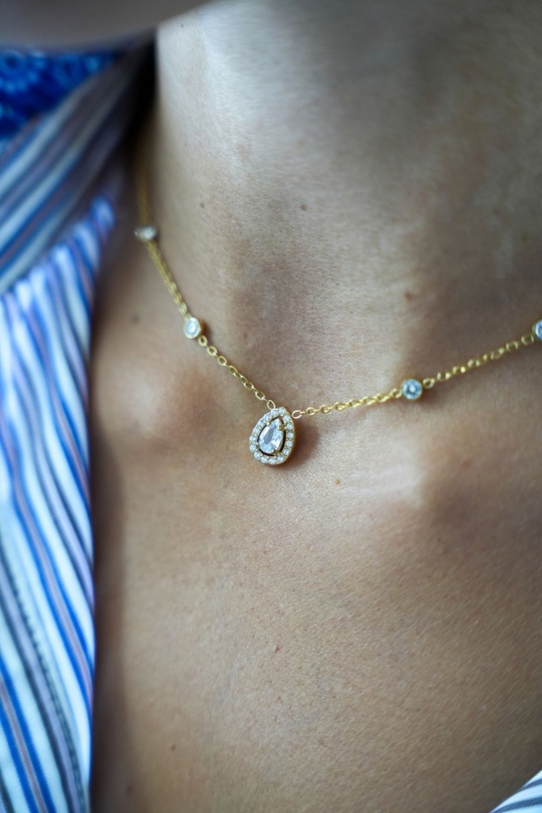 Collier Strass Doré BERMEO Noho - 1 | Accueil