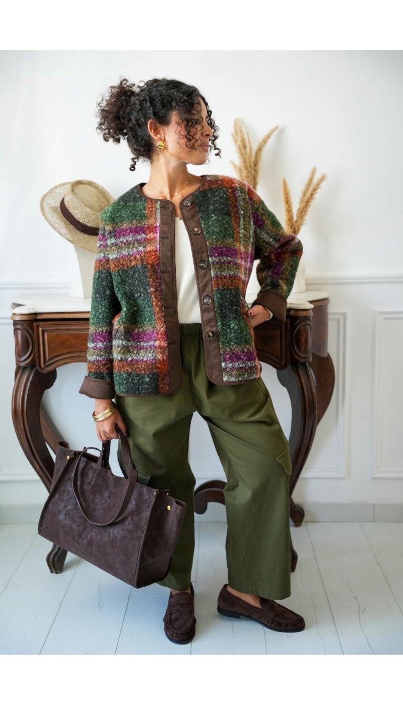 Pantalon Large Cargo Kaki BRISTOL Noho - 1 | Accueil