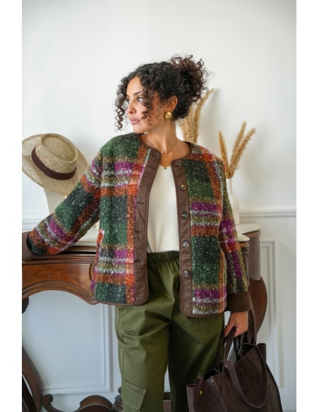 Veste Douce Carreaux CARDIFF Noho - 1 | Accueil