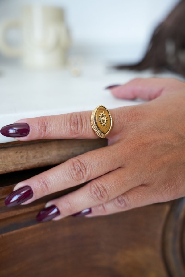 Bague Oeil Marron CARLOW Noho - 1 | Accueil 2