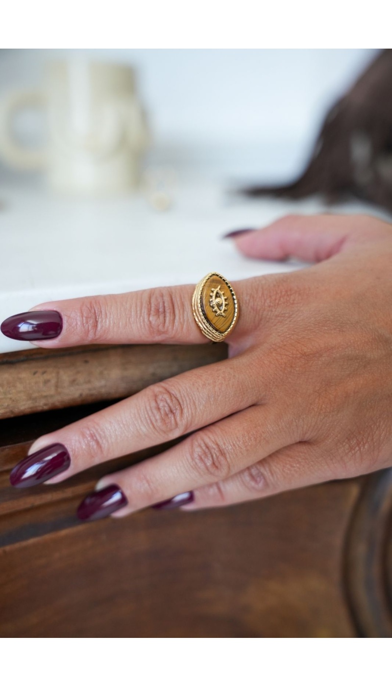 Bague Oeil Marron CARLOW Noho - 2 | Accueil