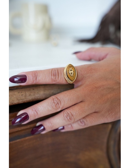 Bague Oeil Marron CARLOW Noho - 2 | Accueil