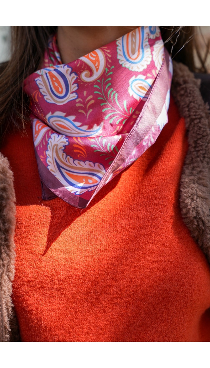 JUSTINE Roter Schal Noho - 4 | Willkommen