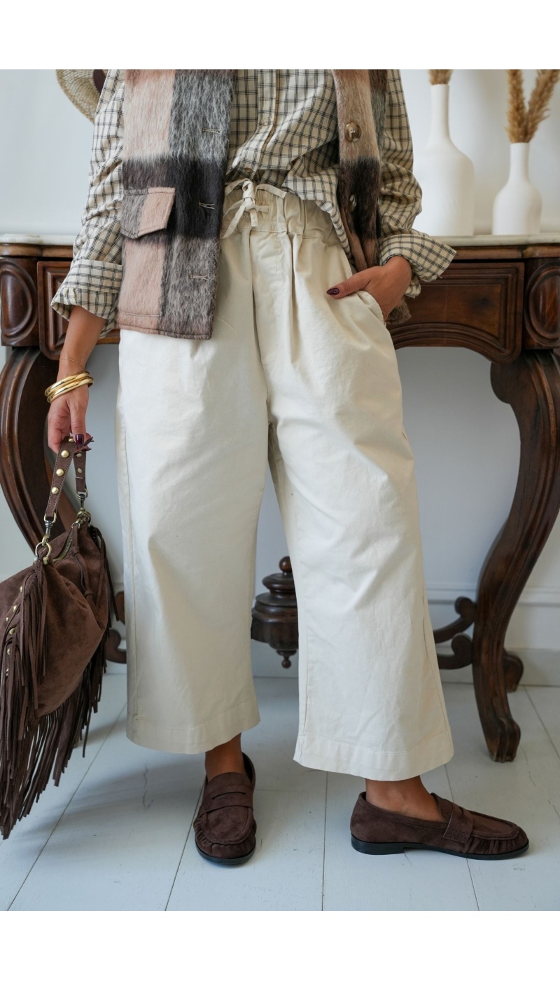 Pantalon Ecru Johanna THECLE Johanna - 2 | Accueil