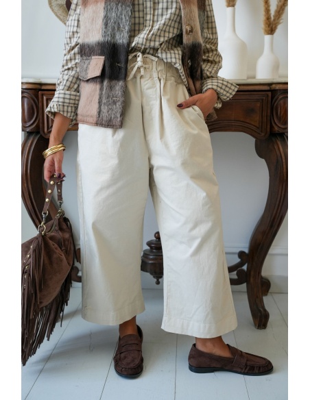 Pantalon Ecru Johanna THECLE Johanna - 2 | Accueil
