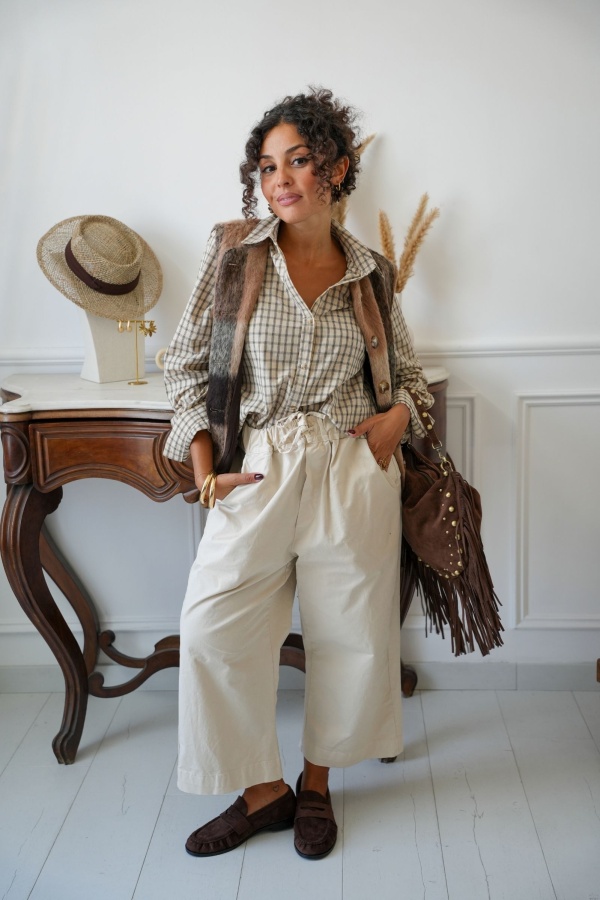 Pantalon Ecru Johanna THECLE Johanna - 1 | Accueil