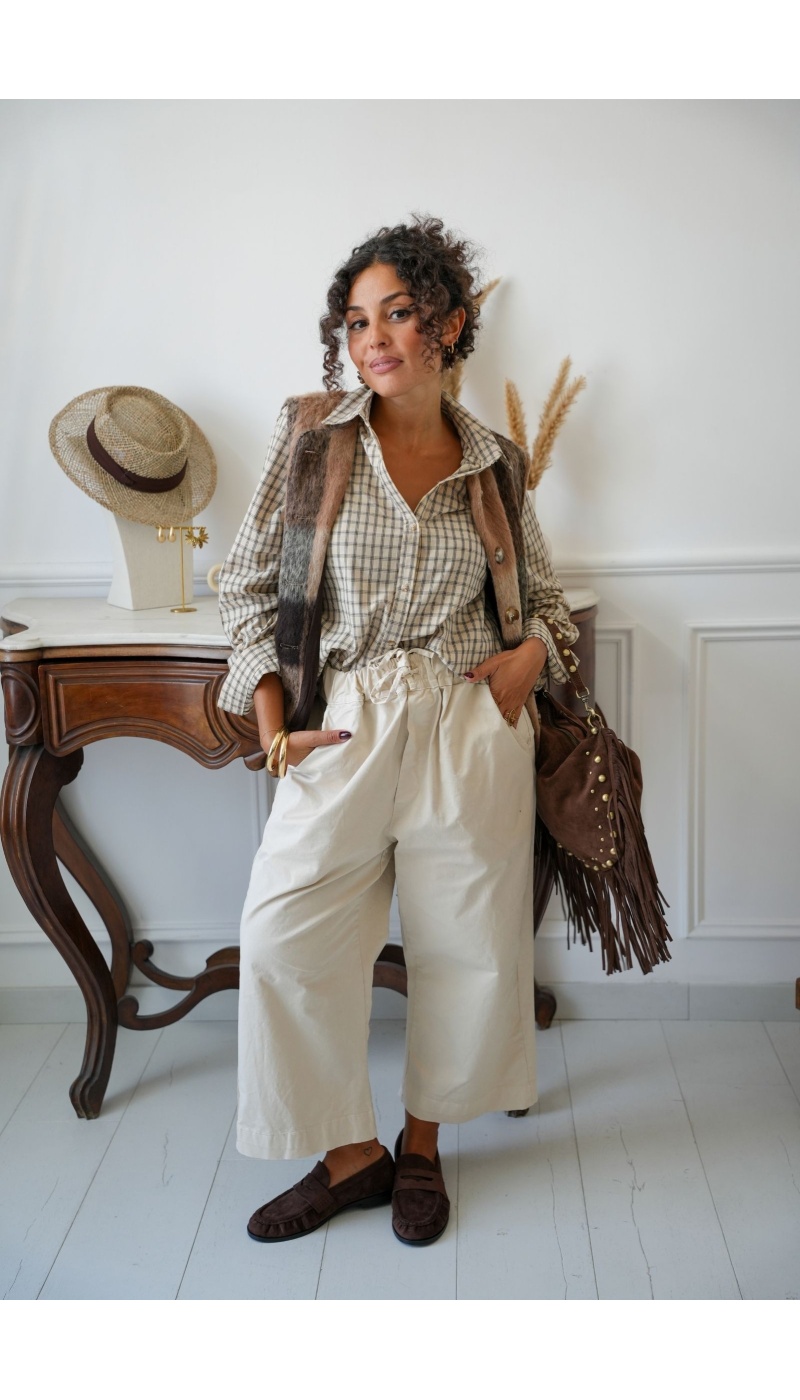 Pantalon Ecru Johanna THECLE Johanna - 1 | Accueil