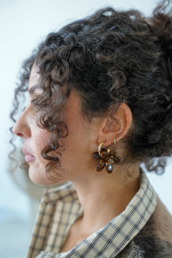 Boucles d'Oreilles Fleurs Choco JUDE - 1 | Accueil 2