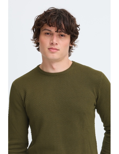 Pull Gaufré Kaki BHREDHILL BLEND - 4 | HAUTS
