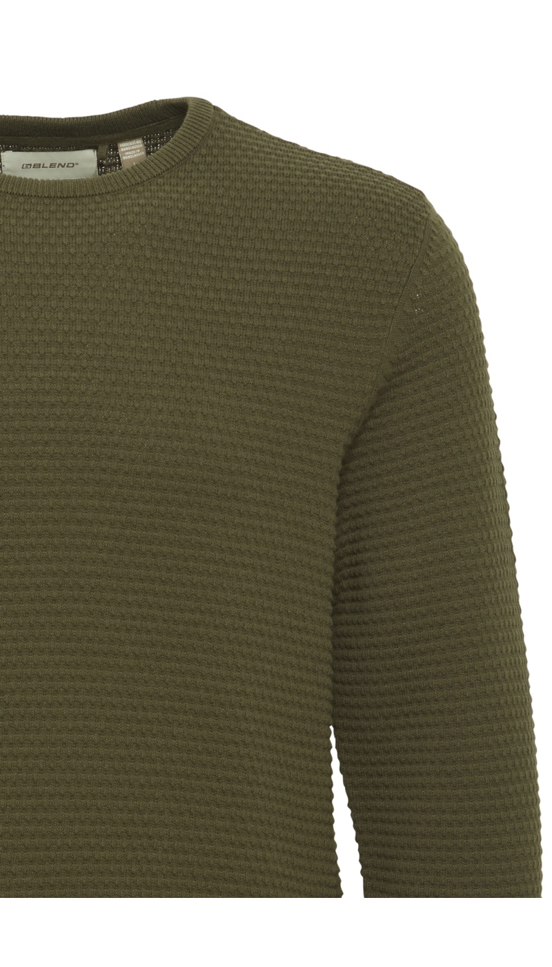 Pull Gaufré Kaki BHREDHILL BLEND - 5 | HAUTS