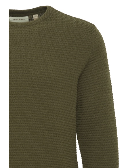 Pull Gaufré Kaki BHREDHILL BLEND - 5 | HAUTS