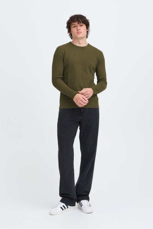 Pull Gaufré Kaki BHREDHILL BLEND - 1 | HAUTS