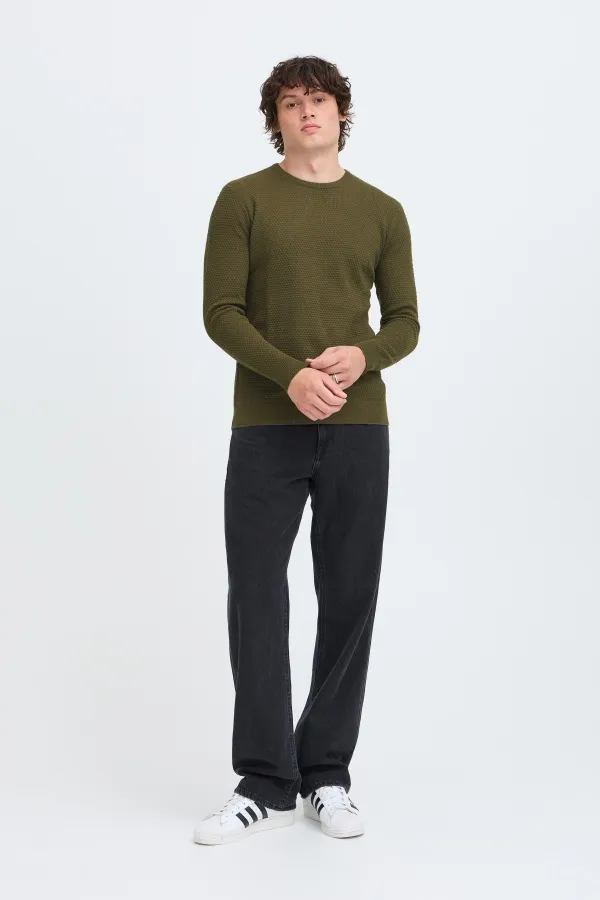 Pull Gaufré Kaki BHREDHILL BLEND - 1 | HAUTS