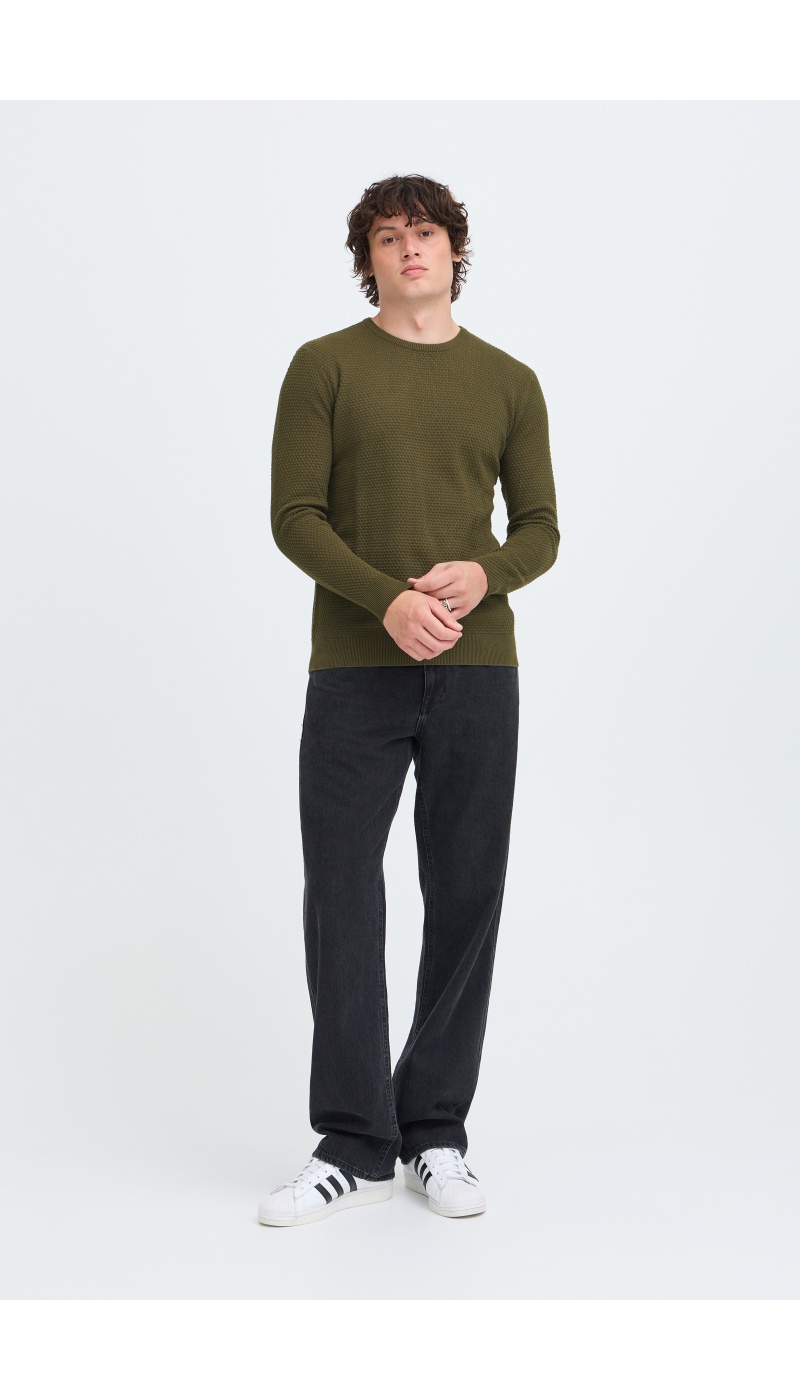 Pull Gaufré Kaki BHREDHILL BLEND - 1 | HAUTS