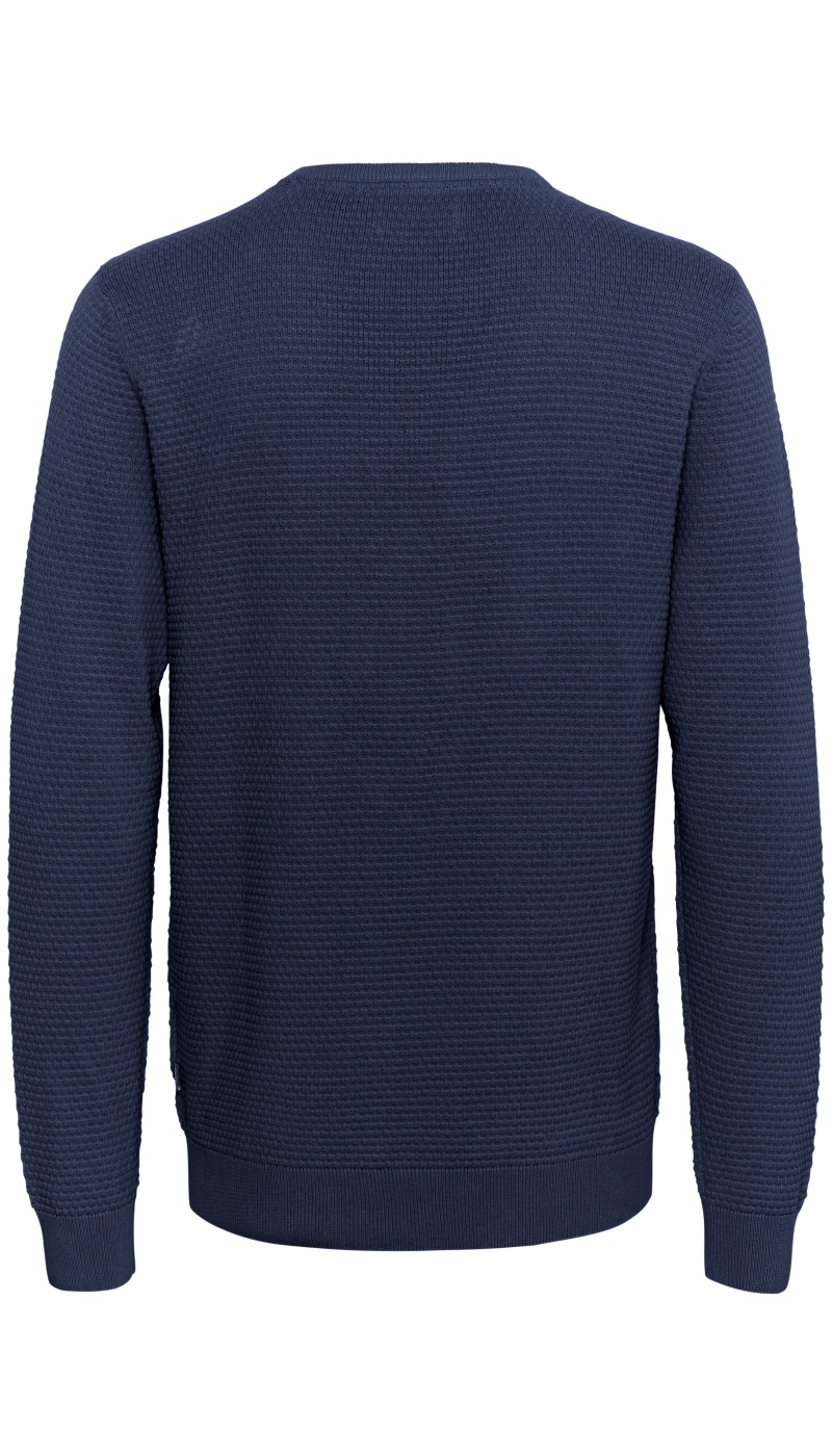 Pull Gaufré Marine BHREDHILL BLEND - 6 | HAUTS