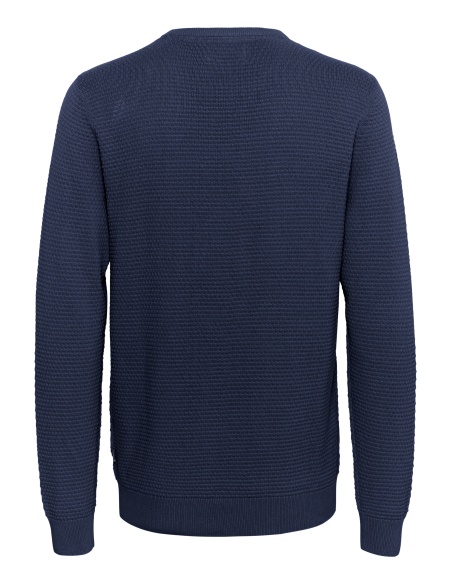 Pull Gaufré Marine BHREDHILL BLEND - 6 | HAUTS