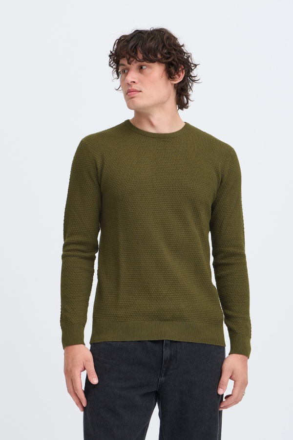 Pull Gaufré Kaki BHREDHILL BLEND - 1 | HAUTS 2