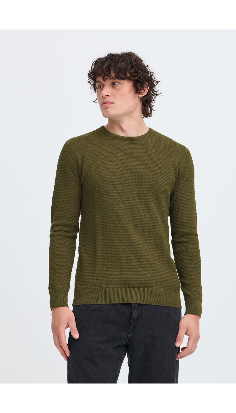 Pull Gaufré Kaki BHREDHILL BLEND - 2 | HAUTS