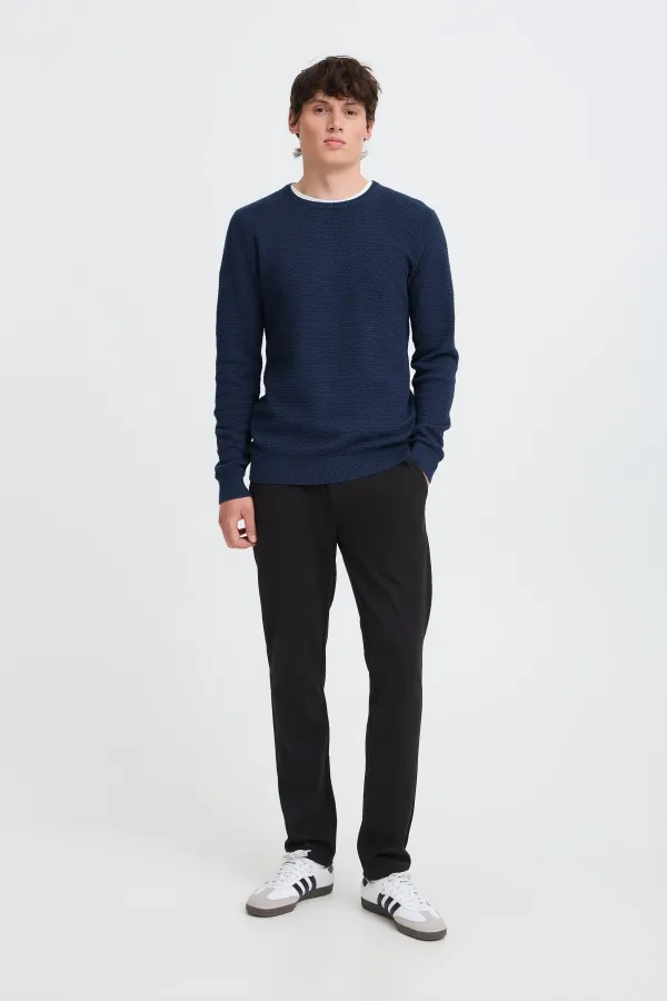 Pull Gaufré Marine BHREDHILL BLEND - 1 | HAUTS