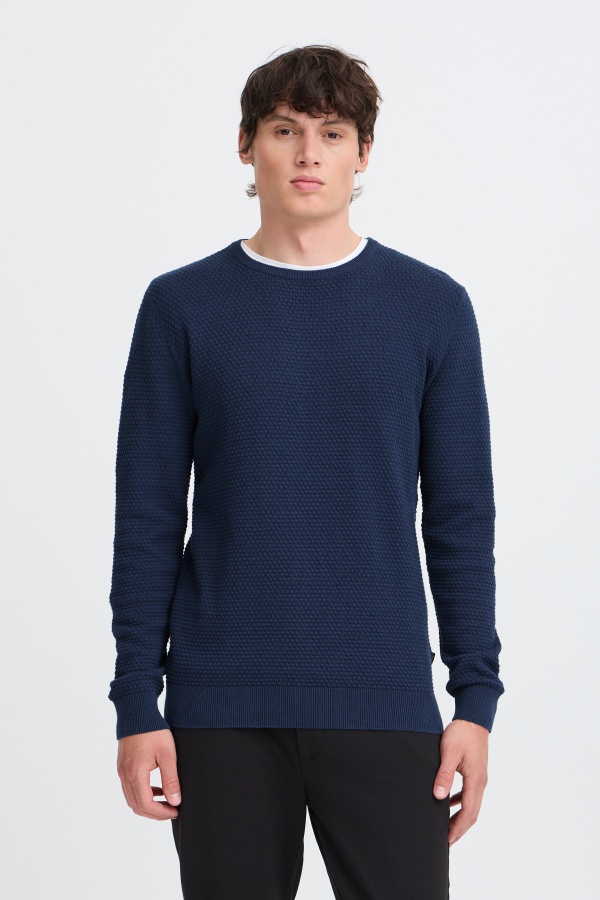 Pull Gaufré Marine BHREDHILL BLEND - 1 | HAUTS 2