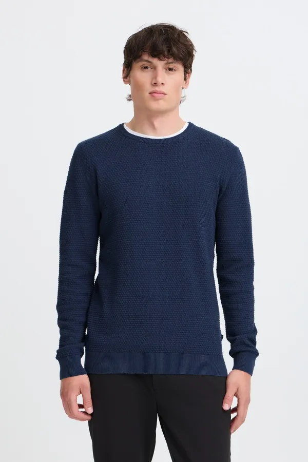 Pull Gaufré Marine BHREDHILL BLEND - 1 | HAUTS 2