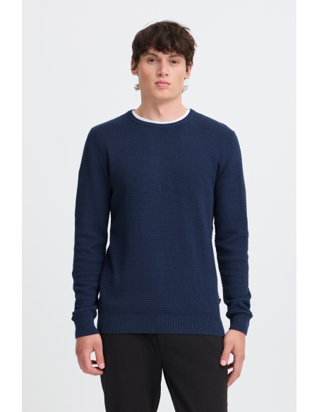 Pull Gaufré Marine BHREDHILL BLEND - 2 | HAUTS